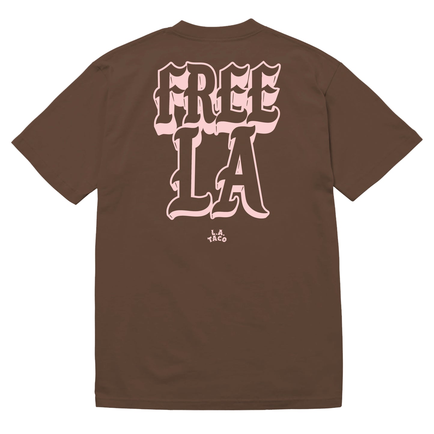 FREE L.A. TACO T-Shirt (Brown and Pink)