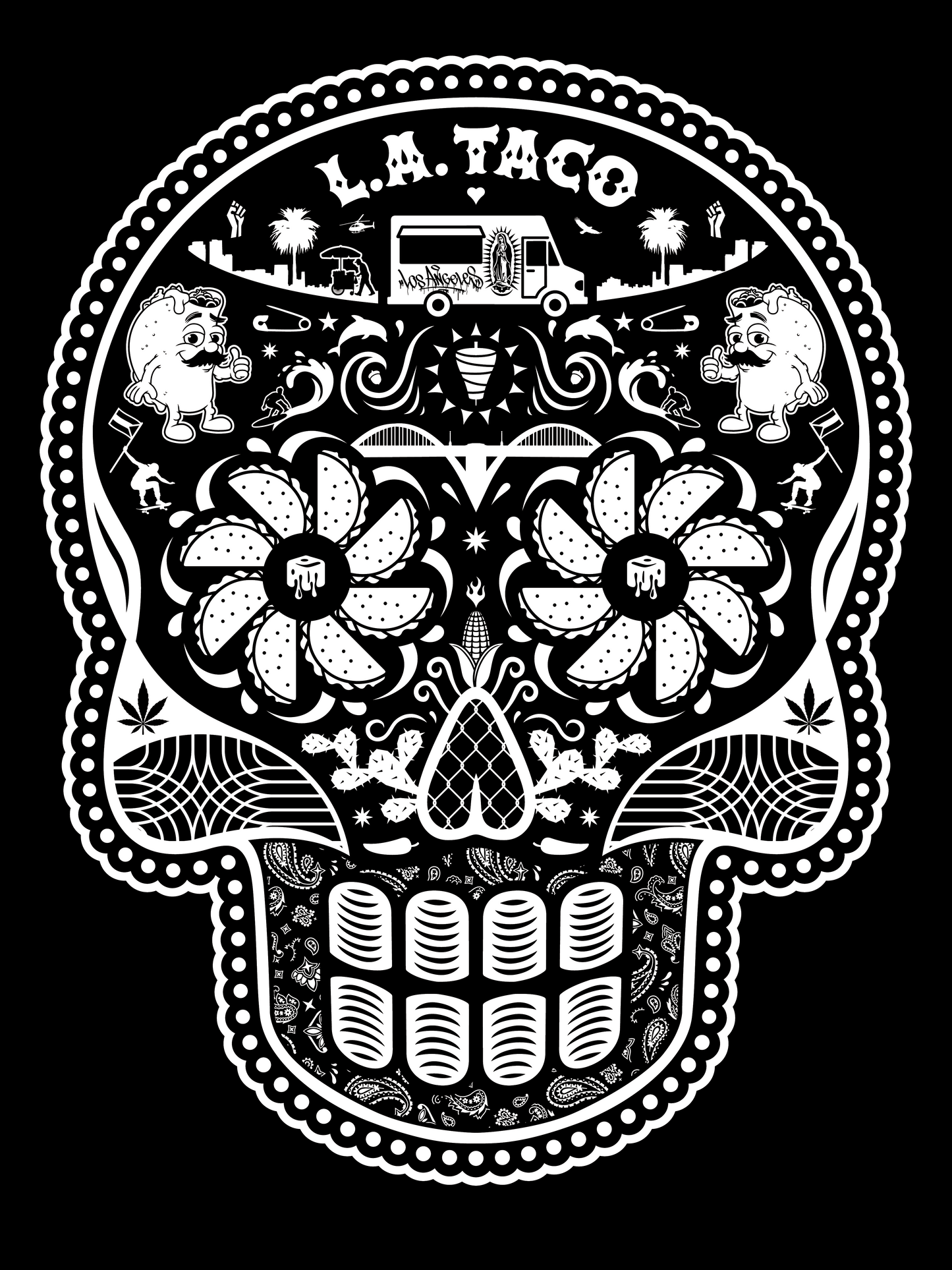 Calavera L.A. TACO Print by Ernesto Yerena