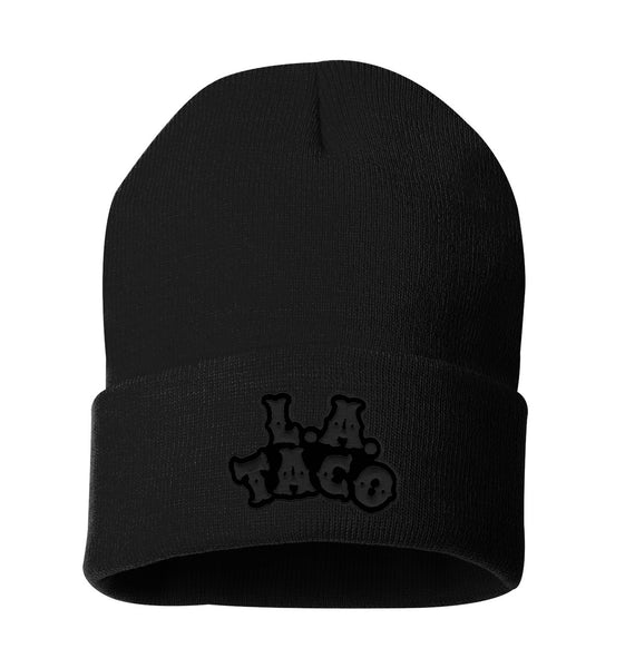 L.A. TACO Beanie (Black on Black)