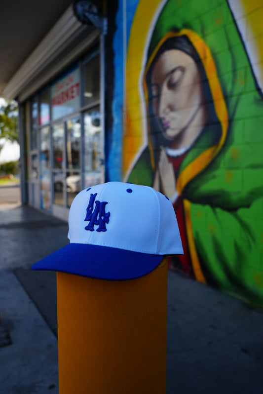 L.A. Hat (White and Blue)