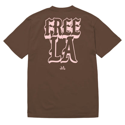 FREE L.A. TACO T-Shirt (Brown and Pink)