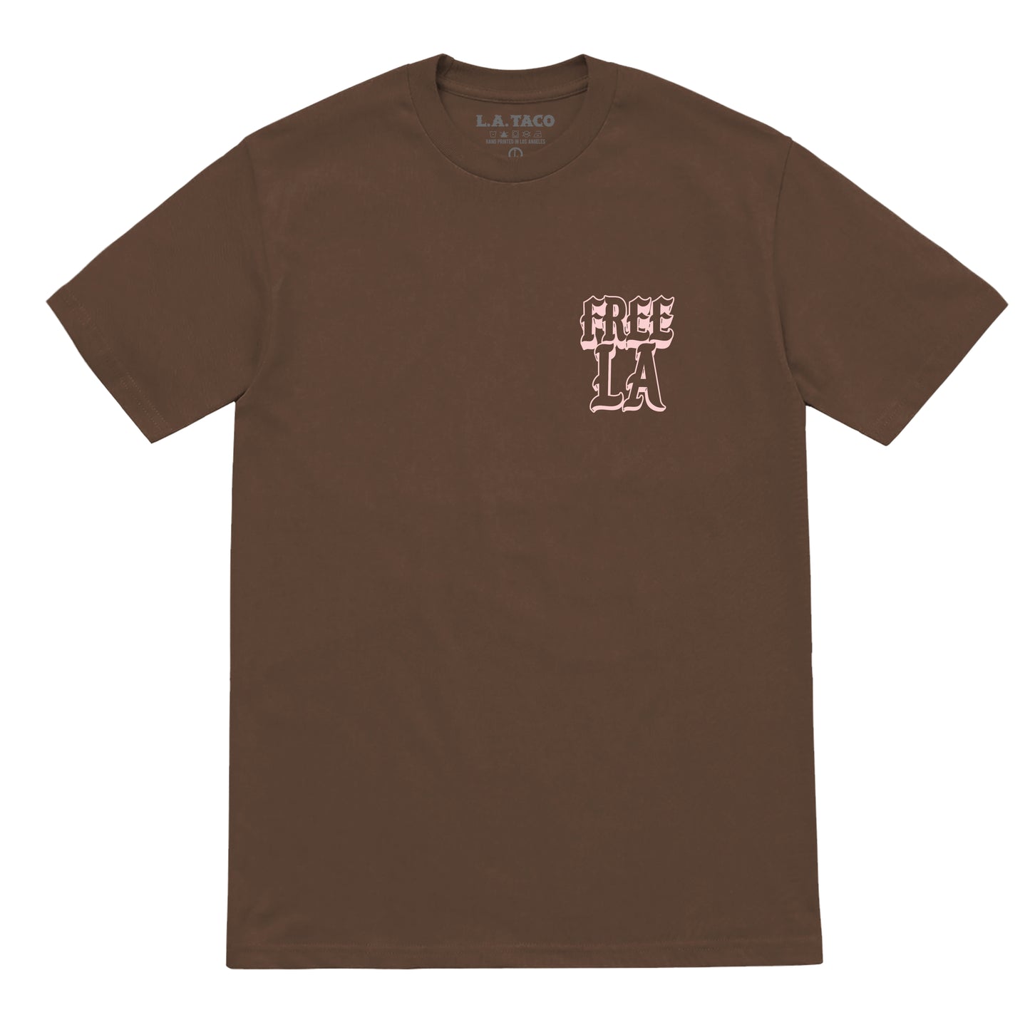 FREE L.A. TACO T-Shirt (Brown and Pink)