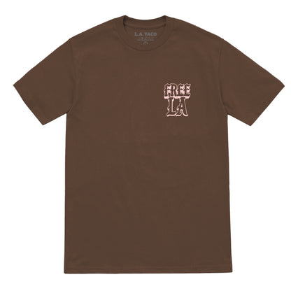 FREE L.A. TACO T-Shirt (Brown and Pink)