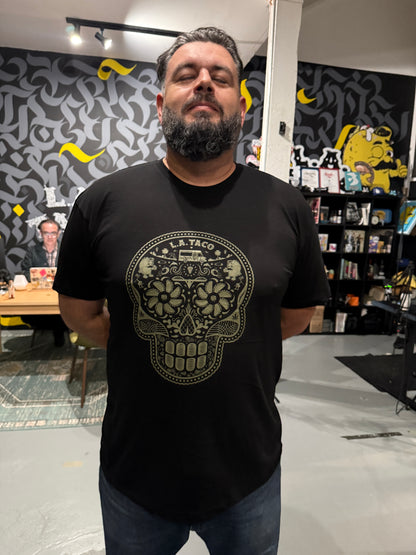 Calavera L.A. TACO T-Shirt (Black and Gold)
