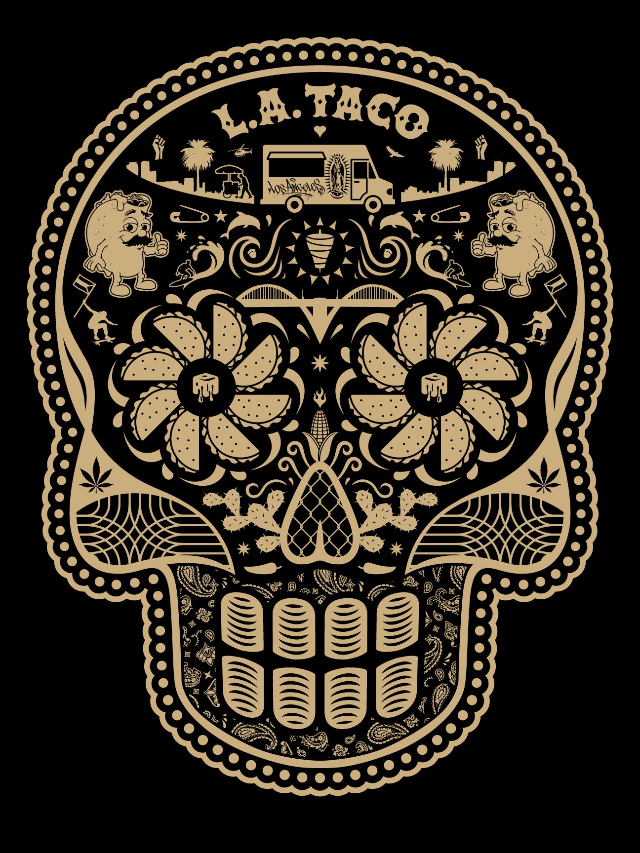 Calavera L.A. TACO Print by Ernesto Yerena