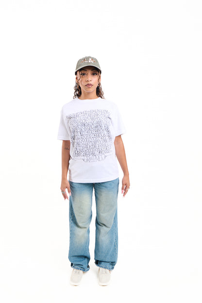 Neighborhood Roll Call T-Shirt by DEFER (White)