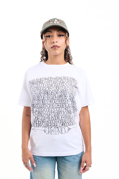 Neighborhood Roll Call T-Shirt by DEFER (White)
