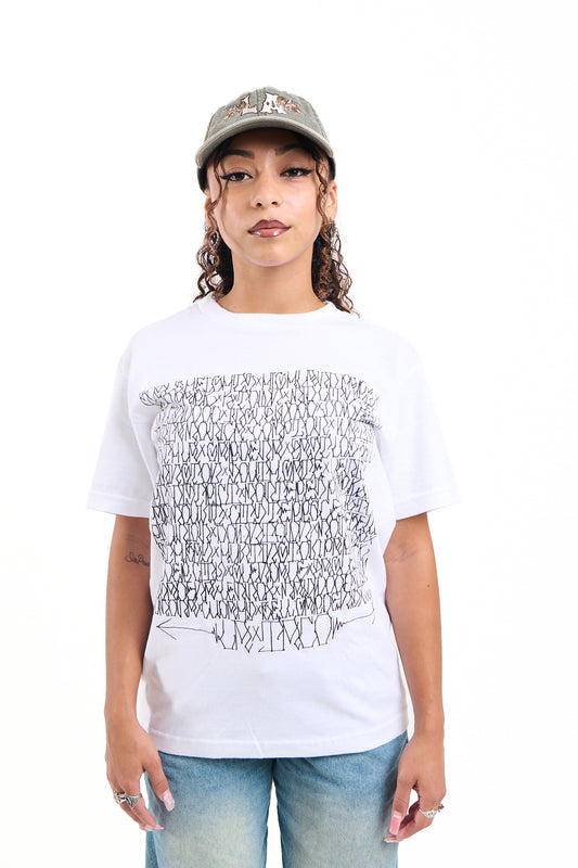 Neighborhood Roll Call T-Shirt by DEFER (White)