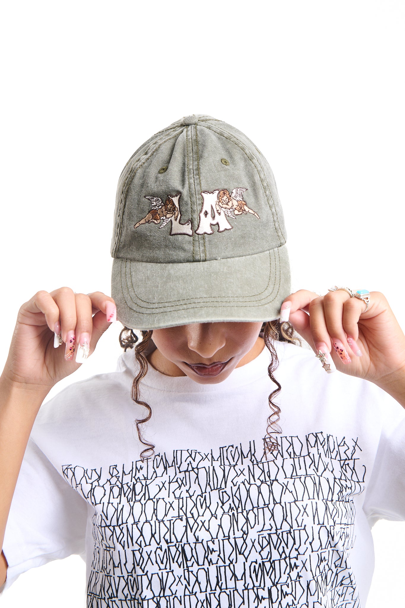 L.A. Angelic Hat (Relaxed Fit, Olive)