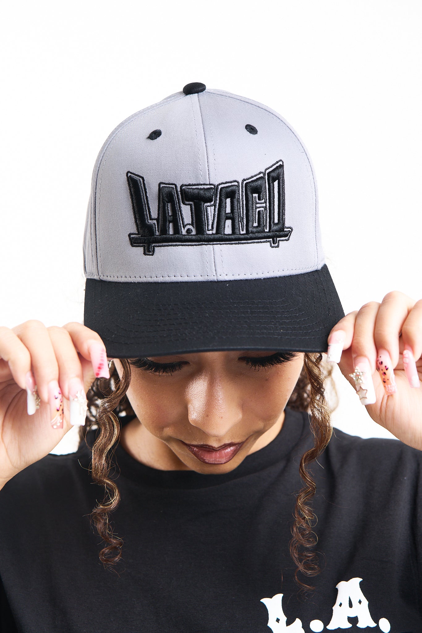 L.A. TACO Plaque Hat (Grey and Black)
