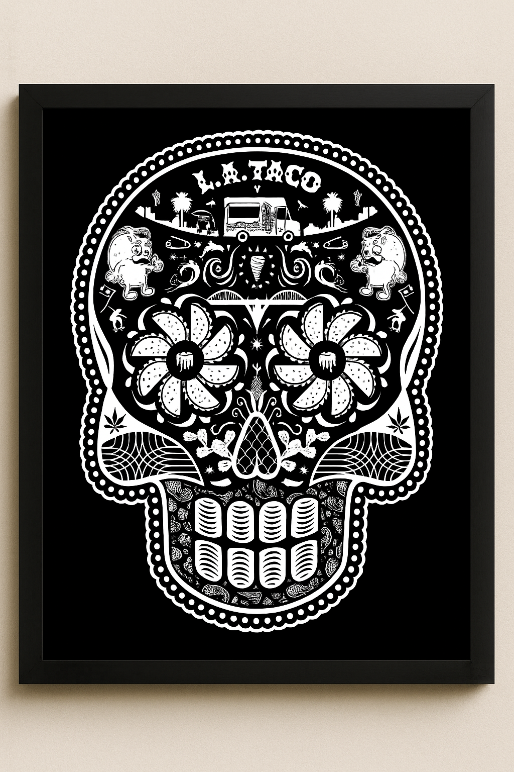 Calavera L.A. TACO Print by Ernesto Yerena