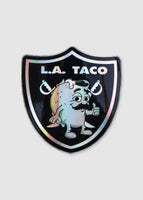 Silver & Black TacoMan Sticker